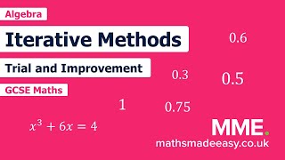 Algebra  Iterative Methods Video 1 [upl. by Arvell]