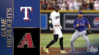 Rangers vs Dbacks World Series Game 3 Highlights 103023  MLB Highlights [upl. by Pris369]