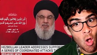 HasanAbi Reacts to Hezbollah Leader Hassan Nasrallah is addressing supporters following [upl. by Ettenot]