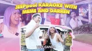 JEEPpool karaoke with Meme and Darren  VICE GANDA [upl. by Tj]