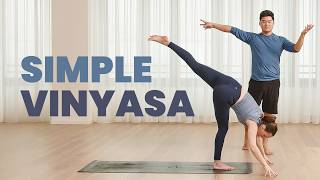 20 Min Vinyasa Yoga for Beginners Simple Steps to Follow Along [upl. by Htirehc]