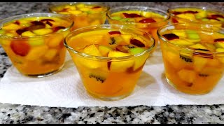 VASITOS DE GELATINA CON FRUTA NATURAL riquísima ¡2 ingredientes [upl. by Imtiaz731]