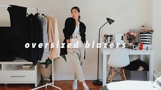 STYLING OVERSIZED BLAZERS  6 outfit ideas [upl. by Geiss]