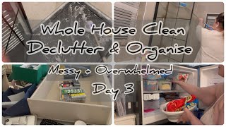 Whole House Clean Declutter And Organise Challenge For Messy and Overwhelmed People  Day 3 [upl. by Regazzi]