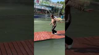 4974Fun at the 💦💦water park trampolinevlog Assument shorts [upl. by Nhguahs]