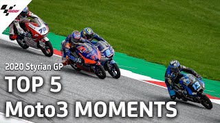 Top 5 Moto3 Moments  2020 Styrian GP [upl. by Tice]