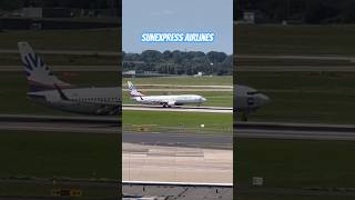 SunExpress Landing at Düsseldorf international Airport shorts aviation video germany 2024 [upl. by Haral]