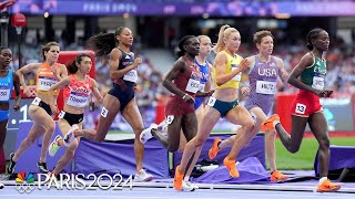 Nikki Hiltz places third claims spot in womens 1500m final  Paris Olympics  NBC Sports [upl. by Nnomae]