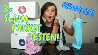 DIY  3 DIY SLIJM PAKKETTEN TESTEN  WINACTIE GESLOTEN  Bibi [upl. by Moersch]