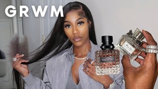 GRWM FOR A NIGHT OUT HAIR  MAKEUP  FRAGRANCE  OUTFIT  SHUN COOK  HURELA HAIR [upl. by Adnotal]