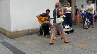 Imad Fares  Street performance  Kraków Main Square 21082016 Pt2 [upl. by Maridel]