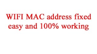 How to fix WIFI mac address on any android mobile easy and 100 working [upl. by Onateag]