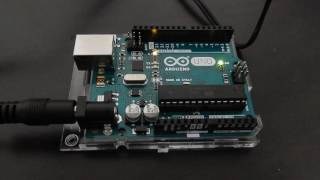 Morse Code SOS Blinking from Arduino  Arduinoからモールス信号SOS発信 [upl. by Arymahs405]