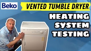 How to test a Beko Vented Tumble Dryer heater system amp Pcb [upl. by Nomzzaj]