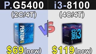 Pentium G5400 vs i38100  New Games Benchmarks [upl. by Gitt]