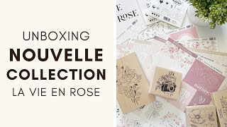 UNBOXING SCRAPBOOKING  COLLECTION LA VIE EN ROSE  par Juliette Scraplife [upl. by Rosinski]