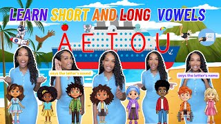 Short and Long Vowels Learning with Ms Houston Kid Songs  Nursery Rhymes [upl. by Attenna428]