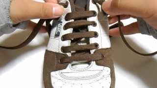 靴紐の結び方 パラレル Shoe Lacing Methods  Parallel  Straight [upl. by Enetsirhc]