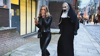 She has no Idea whats behind Her Craziest Reactions The Nun Prank [upl. by Barolet]