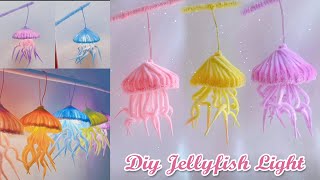 DIY Flower Lamp Beautiful Handmade Pipe Cleaner Jellyfish Lamp  DIY Jellyfish Light Tutorial [upl. by Aerdnael]