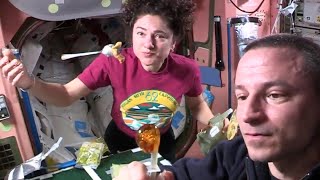 Space makes eating a lot more fun Astronauts explain food prep [upl. by Oznohpla]