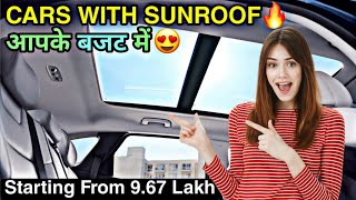 Top 5 Cheapest Sunroof😍Cars Under 10 Lakh in india🔥Top 5 Affordable Sunroof Cars Under 10 Lakh 2024 [upl. by Harmonia]