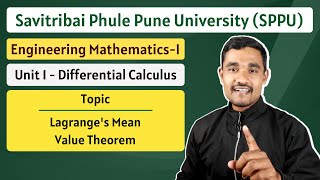 Langranges Mean Value Theorem  03  Unit 1  Engineering Mathematics  1  SPPU  Pune University [upl. by Ycat]