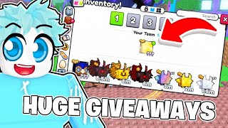 GIVING AWAY HUGES IN PET SIM 99 amp 11K SUBSCRIBERS TODAY🎉🎉 [upl. by Broek]