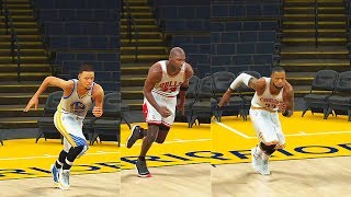 Who is the Fastest NBA Player Stephen Curry LeBron James Michael Jordan Kobe Bryant NBA 2K18 [upl. by Dorsey]