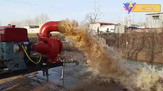 TESTING8 inch mixed flow pump with 25hp diesel engine pump set [upl. by Chet]