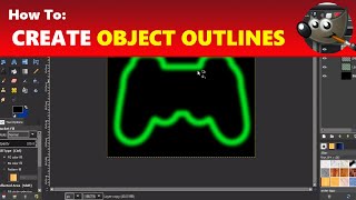 How to Create Object Outlined Designs in GIMP  Using GIMP Tutorial [upl. by Arjan548]