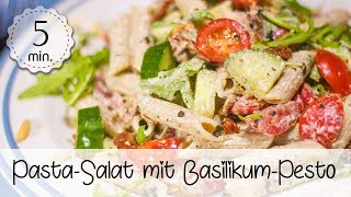 Pasta Salat Vegan  Veganes Basilikum Pesto  Pasta Salat Rezepte  Veganes Pesto  Vegane Rezepte ♡ [upl. by Aiekal54]