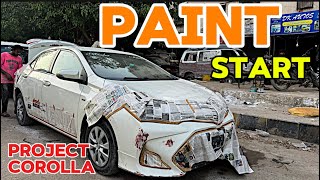 Project corolla  paint Start on corolla  corolla restoration 😍 [upl. by Longley773]