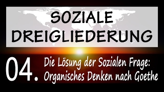 Soziale Dreigliederung 411  Die Lösung der Sozialen Frage Organisches Denken nach Goethe [upl. by Nostaw]