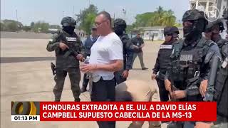 Honduras extradita a EEUU a David Elías Campbell cabecilla de las MS13 [upl. by Aihseyn]