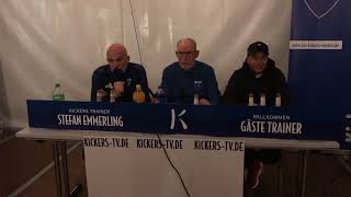 BSV Kickers Emden vs TSV Havelse Pressekonferenz nach dem Spiel [upl. by Akiras]