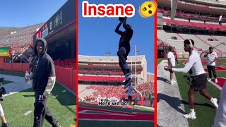 Travis Hunter Insane Catch At Colorado Vs Nebraska Pregame Practice 🫨 And Watch Some Highlights 🔥 [upl. by Joellen81]