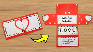 Tarjeta para San Valentín 💖 Card Valentines Day 🌟 Beautiful card for Valentines day 14 [upl. by Cypro]