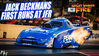 Jack Beckmans First Runs in John Forces Funny Car [upl. by Gaile]