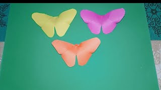 how to make paper butterflyorigami butterflypaper butterflydiy butterflyviralvedioviraldiy [upl. by Rotman874]