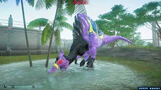 CARNIVOROUS amp HERBIVOROUS DINOSAURS BATTLE  Jurassic World Evolution 2  Indominus Rex The King [upl. by Alik867]