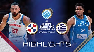 Giannis Antetokounmpo and Greece prevail vs Dominican Republic  Highlights  FIBA OQT 2024 Greece [upl. by Daffi789]