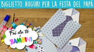 Biglietto di auguri a camicia per la festa del Papà  Tutorial [upl. by Sloan795]