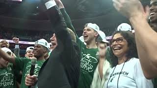 MSU beats Duke cuts down the nets headed to Final Four [upl. by Komarek491]