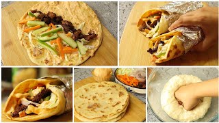 Arabic Shawarma with Homemade Kubus amp Mayonnaise  Chicken Shawarma at home  Pita Bread recipe [upl. by Jorge]