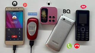 HUAWEI Y5 calls BQ OPTION  Samsung X460  iTEL 2163  i17pro phones in turn [upl. by Llerrej369]