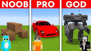 Minecraft NOOB vs PRO vs GOD ROULETTE OF CARS Challenge [upl. by Dosi]