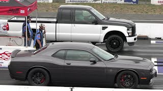 Hellcat vs Ford F250  drag race [upl. by Aseram]