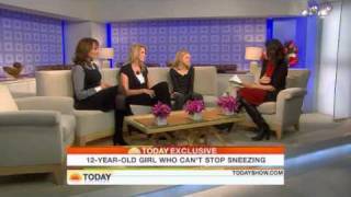 Today Show 12 year old girl cant stop sneezing [upl. by Reinhardt657]