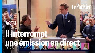 quotNon monsieur quot  un militant écologiste interrompt un débat télévisé suisse en direct [upl. by Marilla]